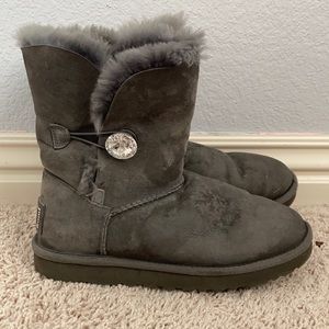 UGG grey boots with diamond